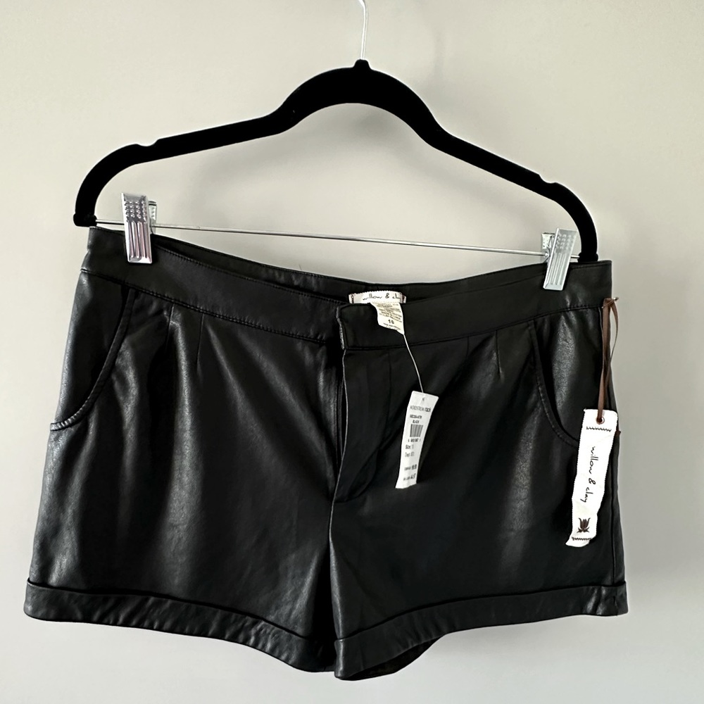 Leather shorts